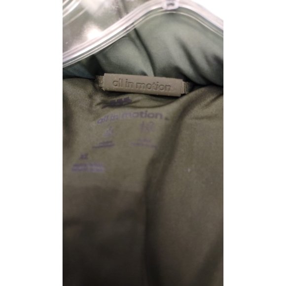 All in Motion Women’s Long Puffer Jacket w/ tuck away hoodie- olive gray - Picture 7 of 9
